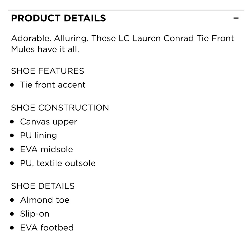 LC LAUREN CONRAD Tie Front Mules - Picture 4 of 4